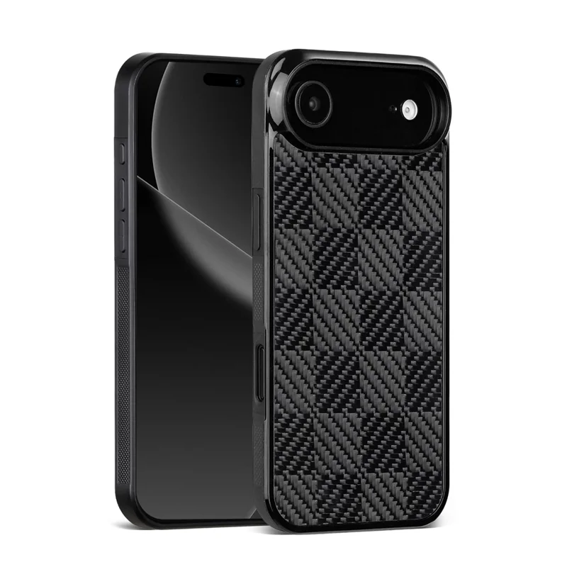 For iPhone Air Case Aramid Fiber TPU Shockproof Phone Cover - Square Texture