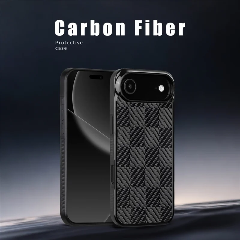 For iPhone Air Case Compatible with MagSafe Aramid Fiber TPU Shockproof Phone Cover - Square Texture