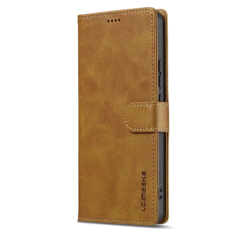 LC.IMEEKE For Xiaomi 15T Case Calf Texture PU Leather Stand Wallet Phone Cover - Yellow