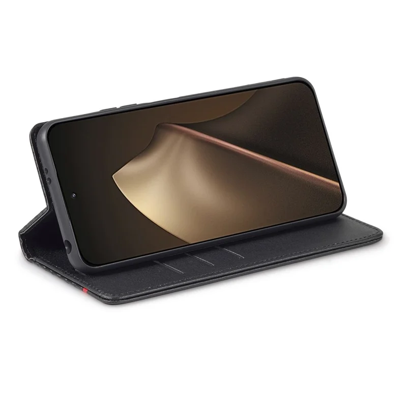 LC.IMEEKE Fodral för Xiaomi 15T, plånbok, kolfiberstruktur, läder, vertikal rand