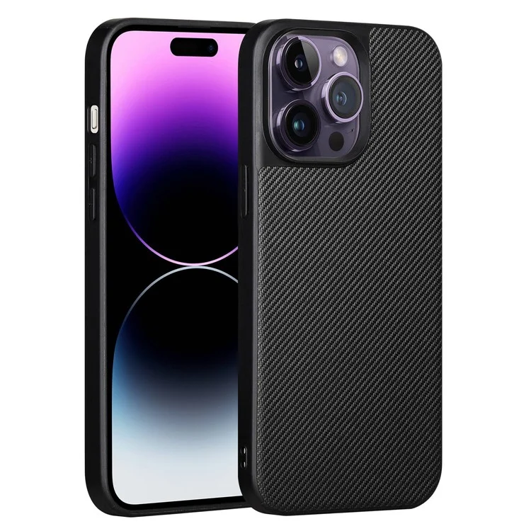 Serie VILI TC Para Iphone 14 Pro Max Case de Teléfono TPU Con Recubrimiento Con Cuero Texturizado Teléfono Móvil Anti-scratch
