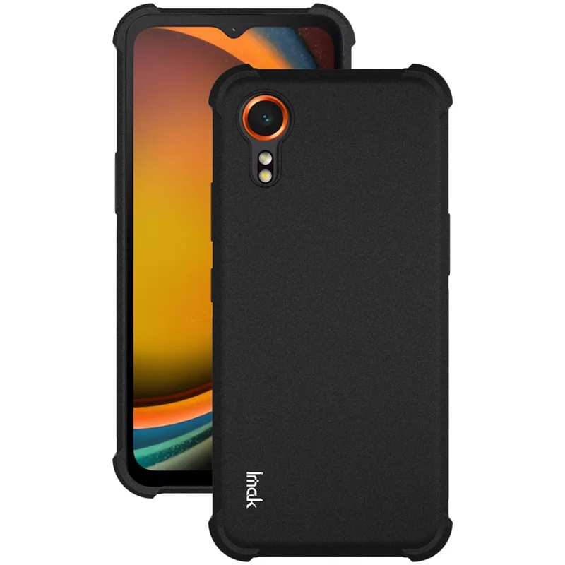 IMAK For Samsung Galaxy Xcover7 Case TPU Phone Cover Airbag Shockproof Protection - Matte Black
