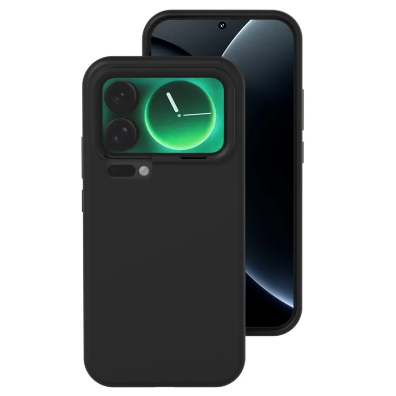 For Xiaomi 17 Liquid Silicone Phone Case Skin-Friendly Shockproof Protective Back Cover - Black