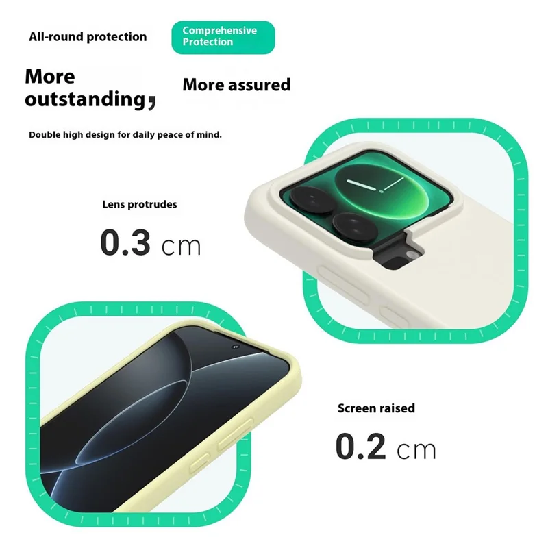 For Xiaomi 17 Pro Max Liquid Silicone Phone Case Skin-Friendly Shockproof Protective Back Cover - Black