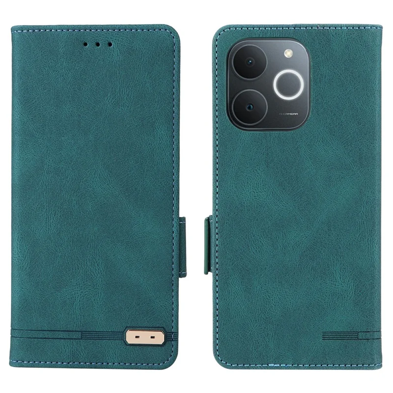 Leather Case For Realme C71 4G  /  Note 70T 4G  /  Narzo 80 Lite 4G Wallet Flip Phone Cover with Hardware Decor - Blue