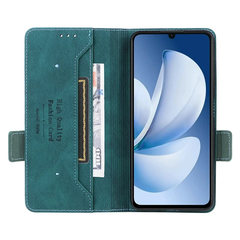 Leather Case For Realme C71 4G  /  Note 70T 4G  /  Narzo 80 Lite 4G Wallet Flip Phone Cover with Hardware Decor - Blue