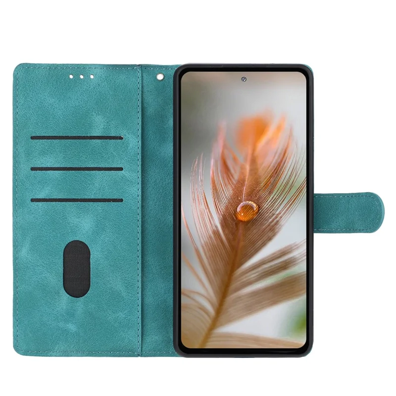 For iPhone 17 Pro Max Case Garden Imprinted PU Leather Wallet Phone Cover with Wrist Strap - Green