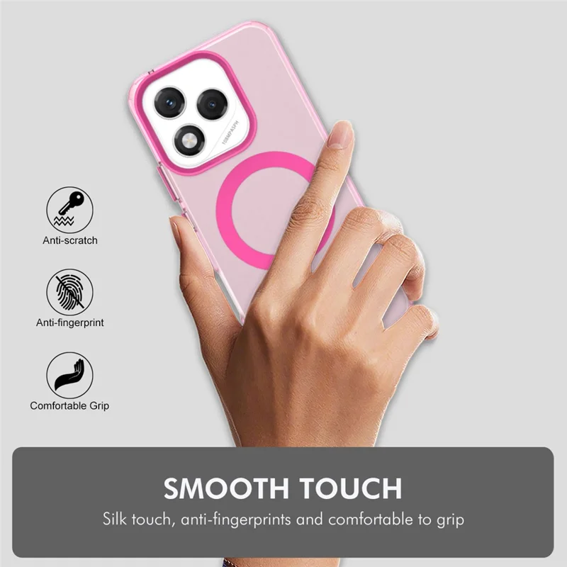 ENKAY HAT PRINCE For Honor 400 Lite 5G Case with 9H Tempered Glass PC TPU Phone Cover Magnetic Case - Rose
