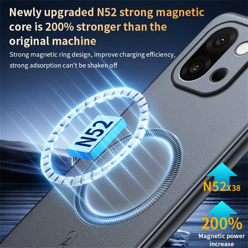 For OnePlus 15 5G Magnetic Case Leather Coated TPU + PC Phone Cover - Black