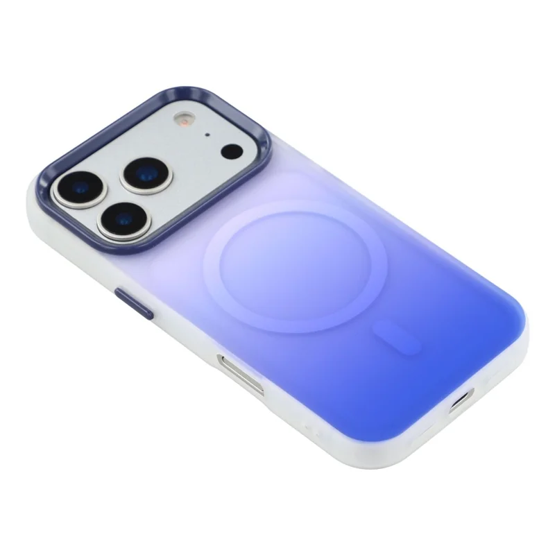 For iPhone 17 Pro Max Case Compatible with MagSafe Gradient Frosted Design PC + TPU Phone Cover - Blue