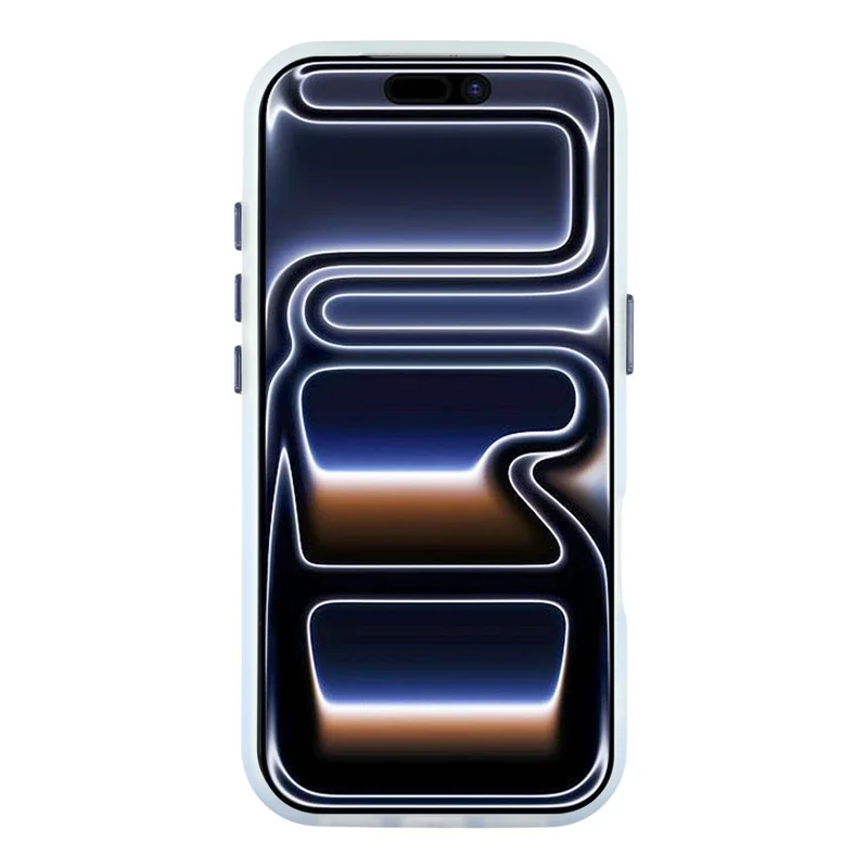 For iPhone 17 Pro Case Compatible with MagSafe Gradient Frosted Design PC + TPU Phone Cover - Blue