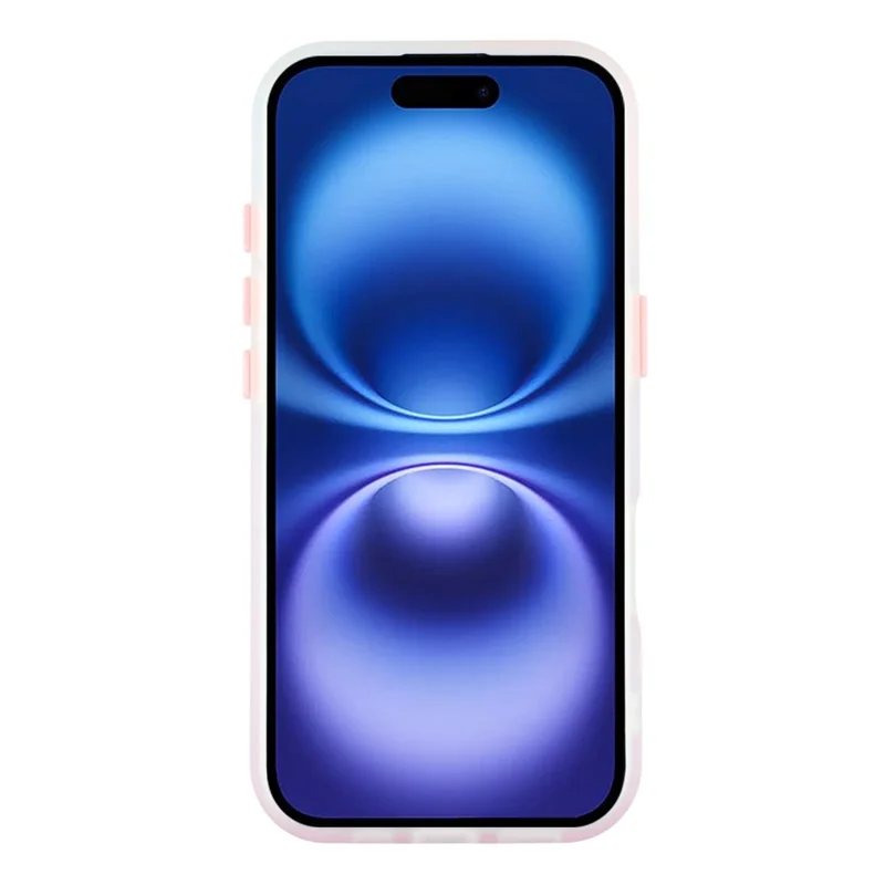 For iPhone 17 Case Compatible with MagSafe Gradient Frosted Design PC + TPU Phone Cover - Pink