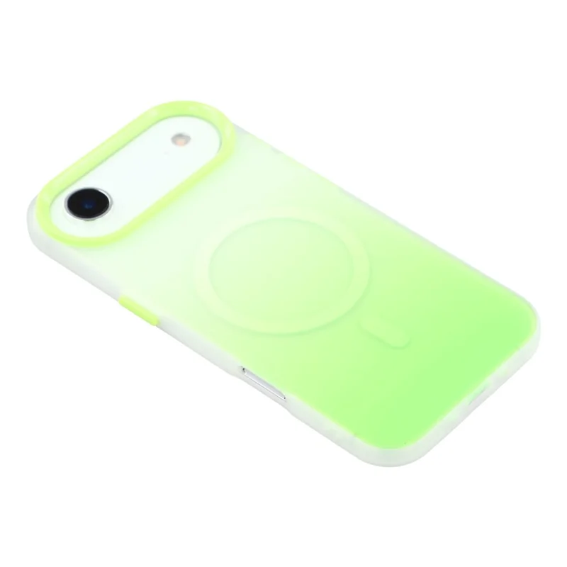 For iPhone Air Case Compatible with MagSafe Gradient Frosted Design PC + TPU Phone Cover - Green