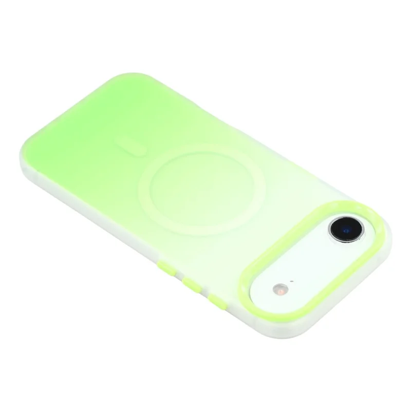 For iPhone Air Case Compatible with MagSafe Gradient Frosted Design PC + TPU Phone Cover - Green