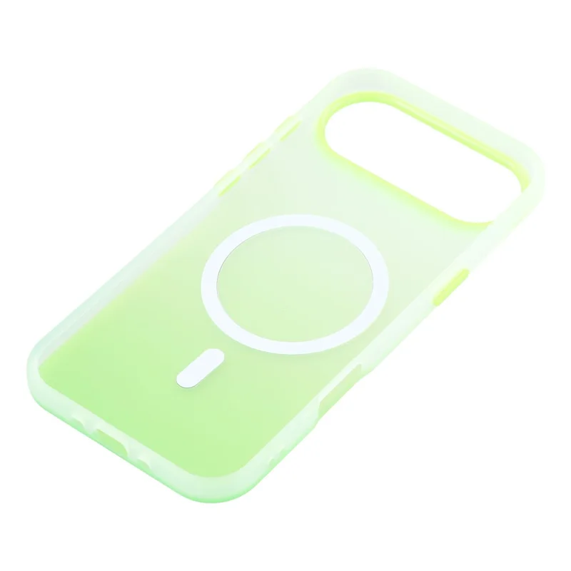 For iPhone Air Case Compatible with MagSafe Gradient Frosted Design PC + TPU Phone Cover - Green