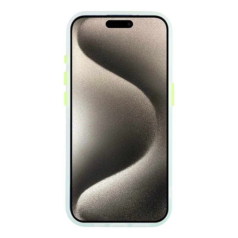For iPhone 15 Pro Case Compatible with MagSafe Gradient Frosted Design PC + TPU Phone Cover - Green