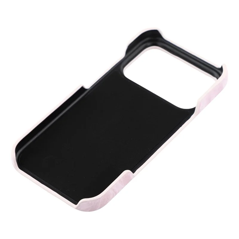 For iPhone 17 Pro Case Velvet Texture Leather + PC Phone Back Cover - Pink