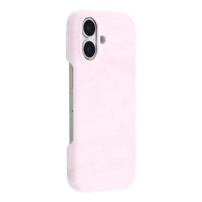 For iPhone 17 Case Velvet Texture Leather + PC Phone Back Cover - Pink