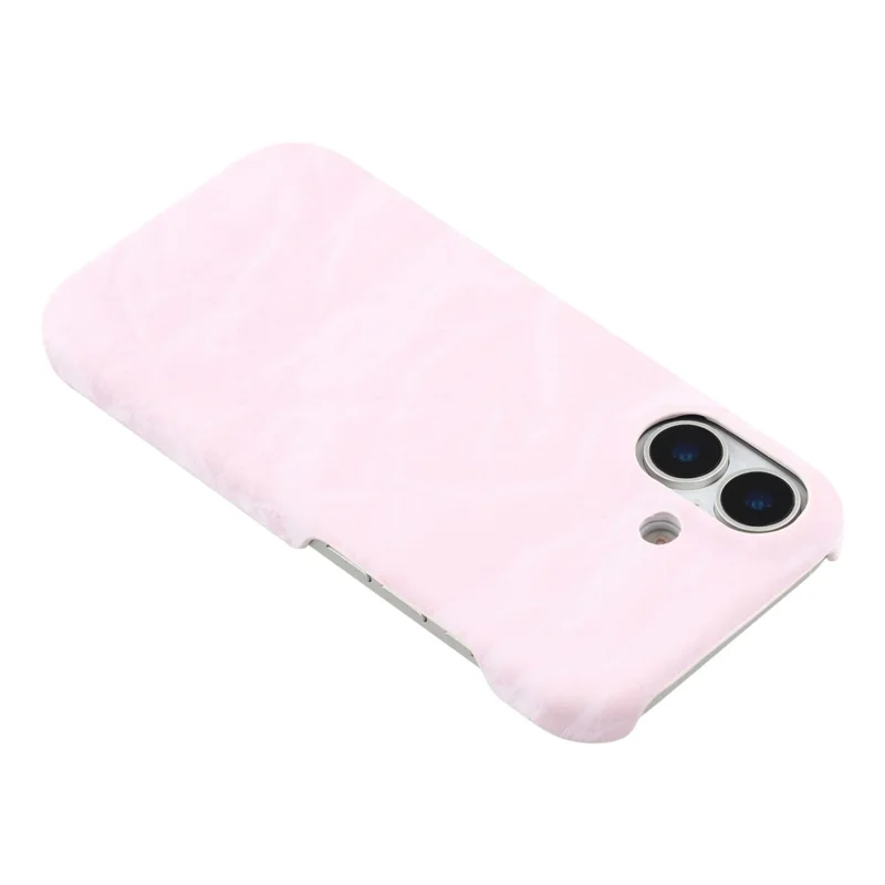 For iPhone 17 Case Velvet Texture Leather + PC Phone Back Cover - Pink