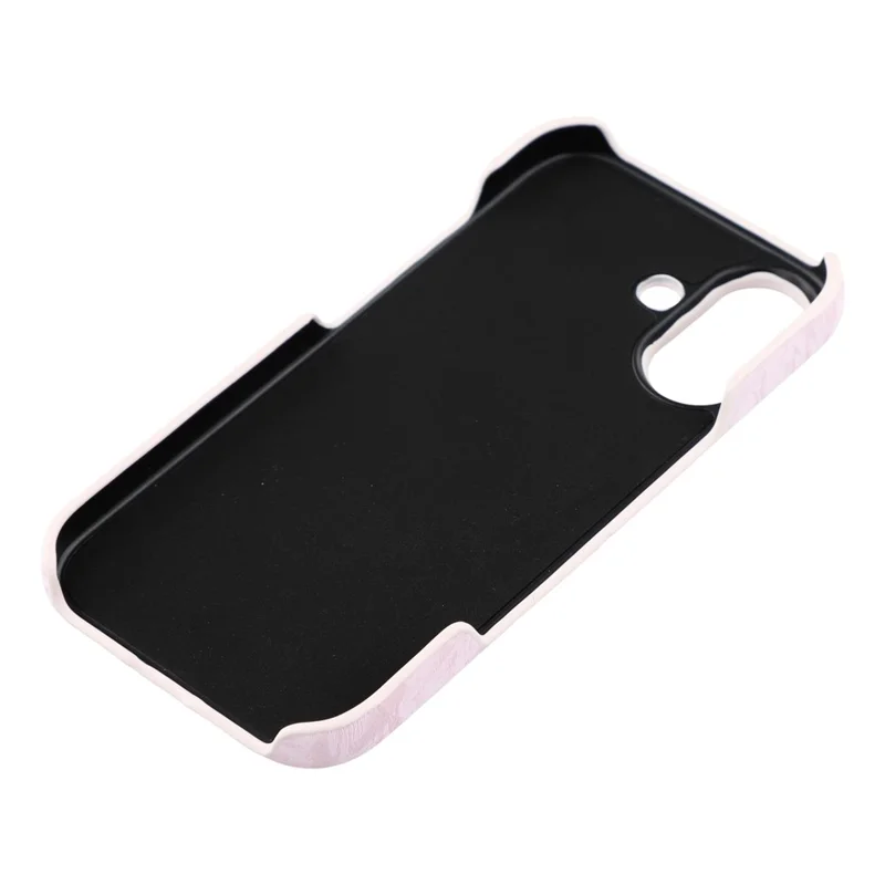 For iPhone 17 Case Velvet Texture Leather + PC Phone Back Cover - Pink