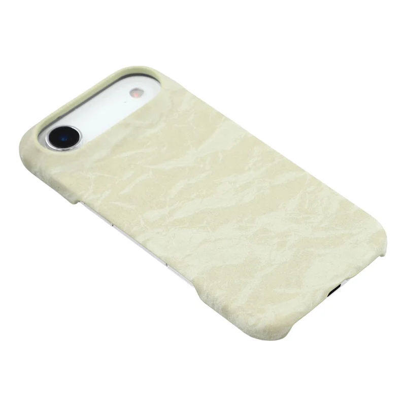 For iPhone Air Case Velvet Texture Leather + PC Phone Back Cover - Green