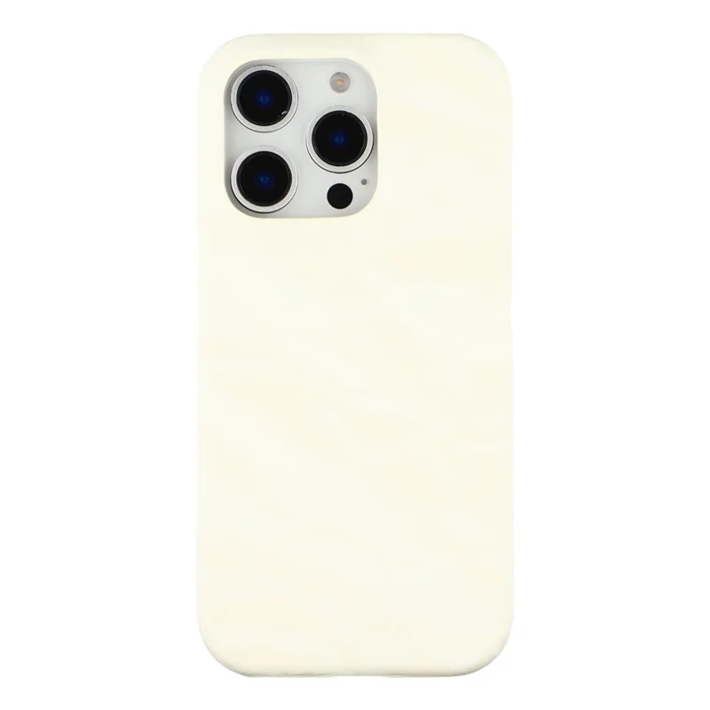 For iPhone 16 Pro Case Velvet Texture Leather + PC Phone Back Cover - White