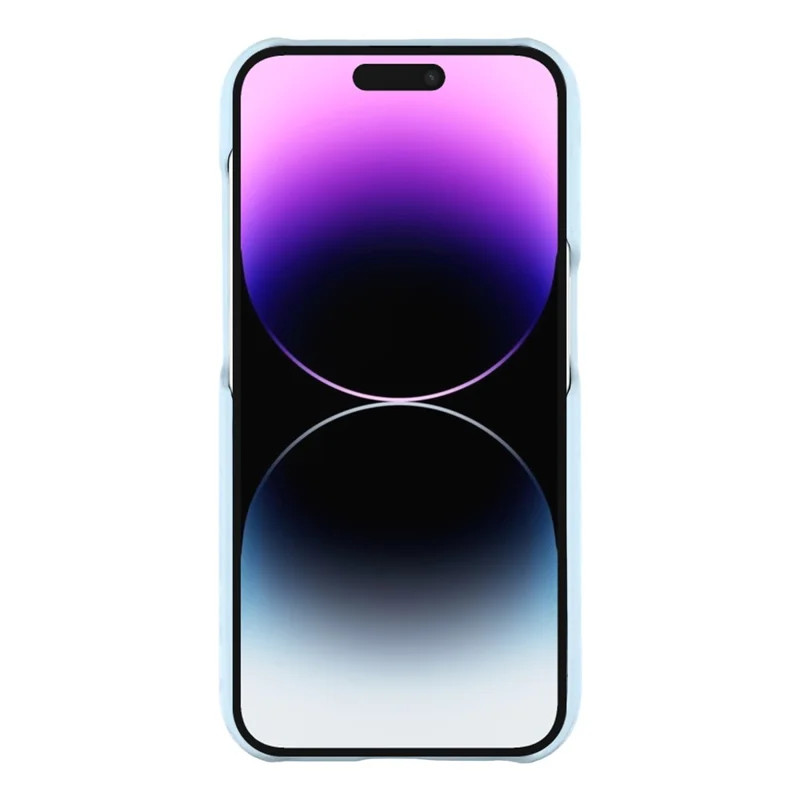 For iPhone 14 Pro Max Case Velvet Texture Leather + PC Phone Back Cover - Blue