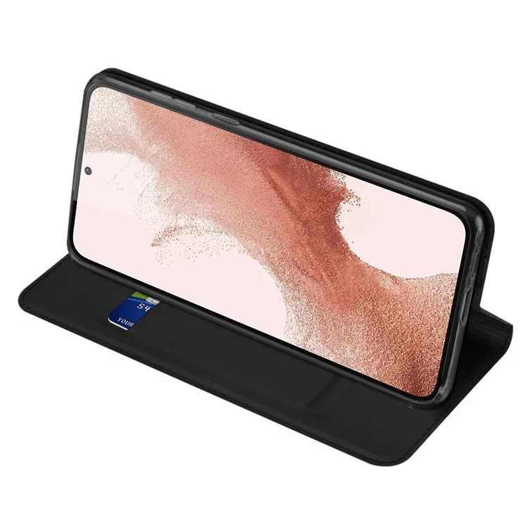 Чехол DUX DUCIS Skin Pro Series для Samsung Galaxy S23, кожаный чехол с отделением для карточек, противоударный, подставка для просмотра - черный