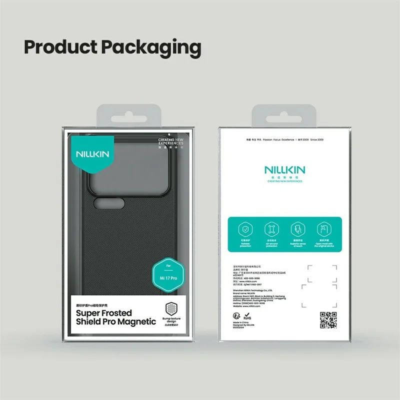 NILLKIN Frosted Shield Pro voor Xiaomi 17 Pro hoes compatibel met MagSafe PC + TPU telefoonhoes