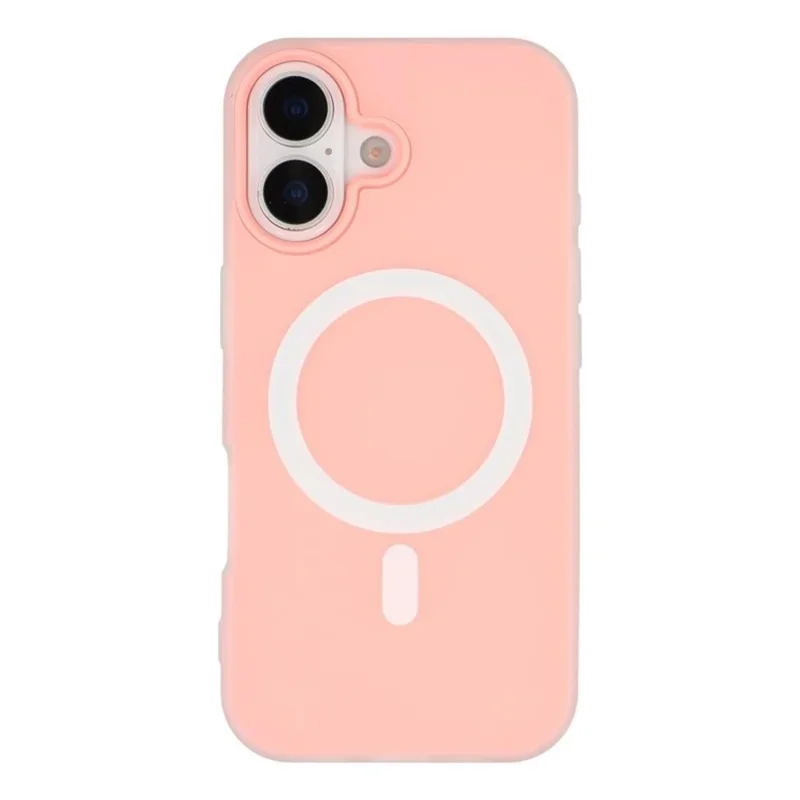 WANLONFENG ML Series For iPhone 17 Magnetic Case Matte PC TPU Phone Cover Large Cutouts with 2Pcs Screen Film - Pink