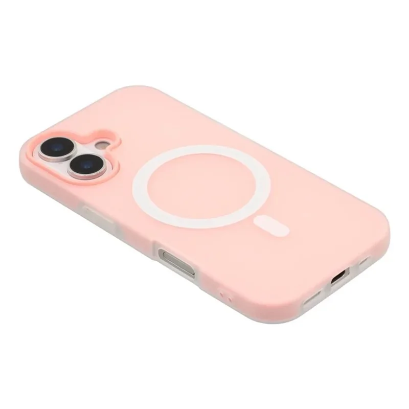 WANLONFENG ML Series For iPhone 17 Magnetic Case Matte PC TPU Phone Cover Large Cutouts with 2Pcs Screen Film - Pink