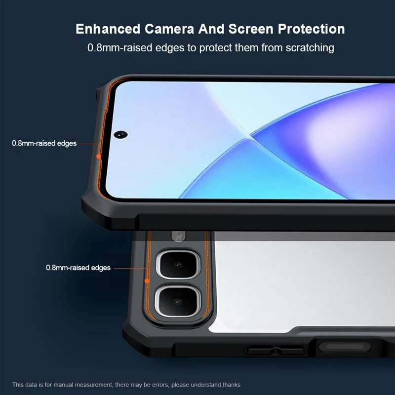 XUNDD For Infinix Smart 10 Plus Case Dropproof TPU + Acrylic Clear Back Phone Cover