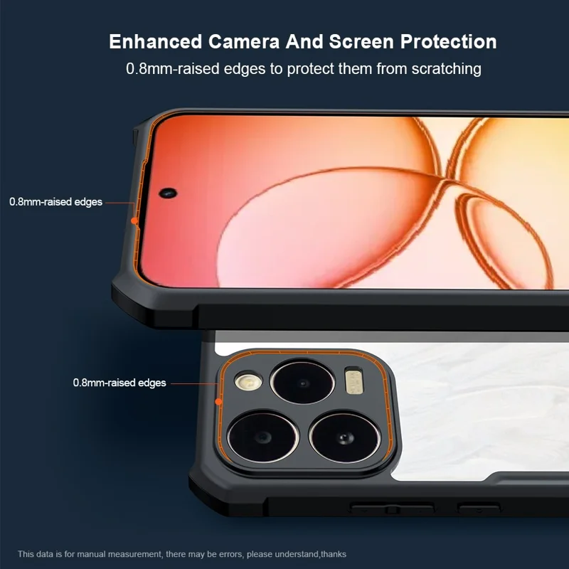 XUNDD For Realme 15T 5G Case Dropproof TPU + Acrylic Clear Back Phone Cover