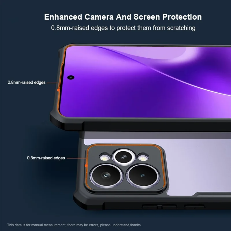 XUNDD For Realme 15 Pro 5G Case Dropproof TPU + Acrylic Clear Back Phone Cover