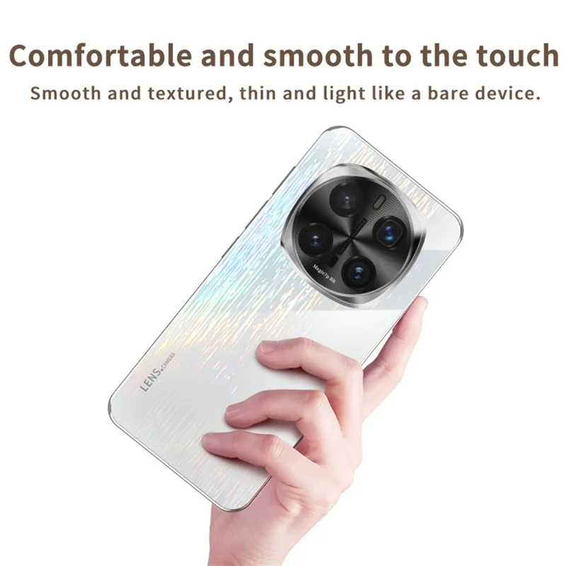 For Honor Magic7 Pro 5G Colorful Phone Case Ultra Slim Dropproof Hard PC Back Cover - White