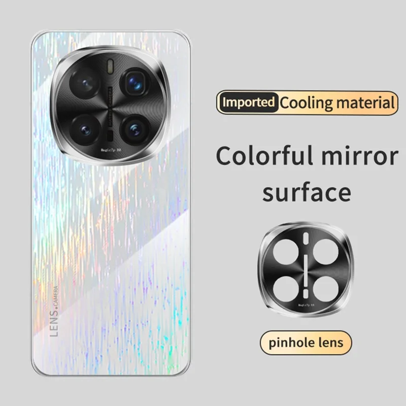 For Honor Magic7 Pro 5G Colorful Phone Case Ultra Slim Dropproof Hard PC Back Cover - White