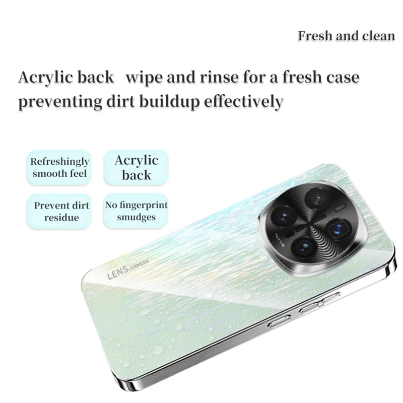 Obudowa telefoniczna dla Honor Magic7 5G kolorowa, ultra cienka, odporna na upadek, twarda pokrywa tylna z PC – biały