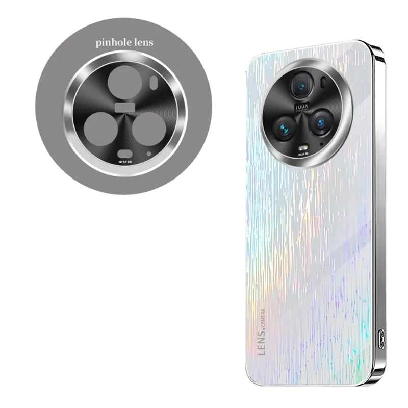 For Honor Magic5 Pro Colorful Phone Case Ultra Slim Dropproof Hard PC Back Cover - White