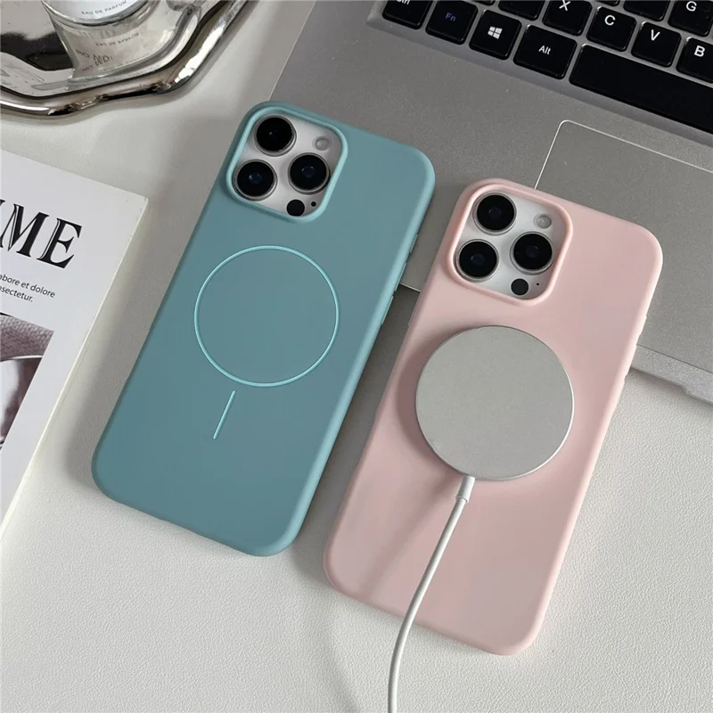 Bulk Buy For iPhone 16 Pro Max TPU Phone Case Compatible with MagSafe Matte Back Cover - Sapphire