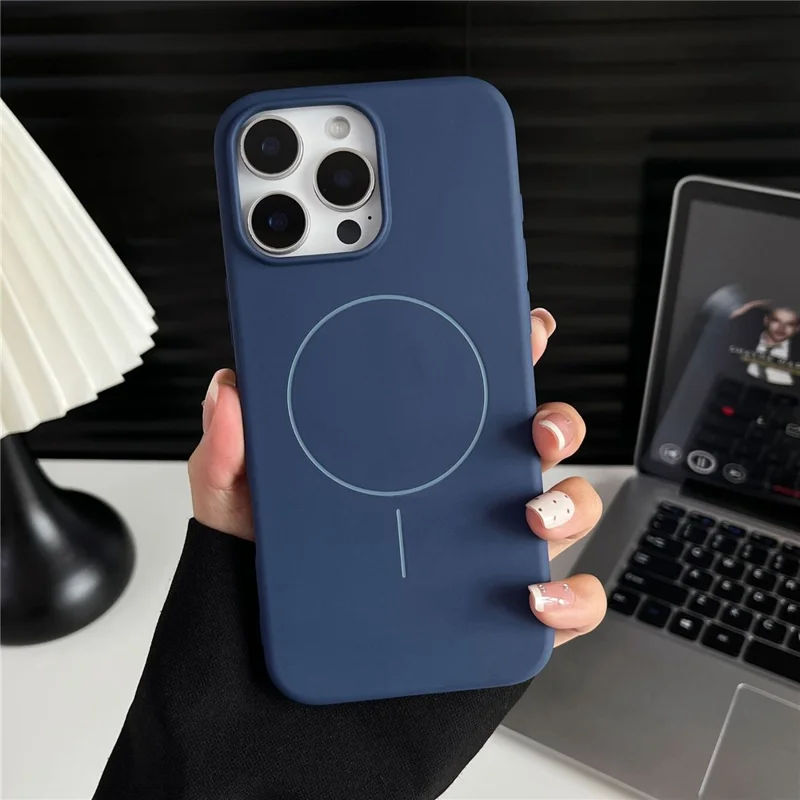 Bulk Buy For iPhone 15 Pro Max TPU Phone Case Compatible with MagSafe Matte Back Cover - Sapphire