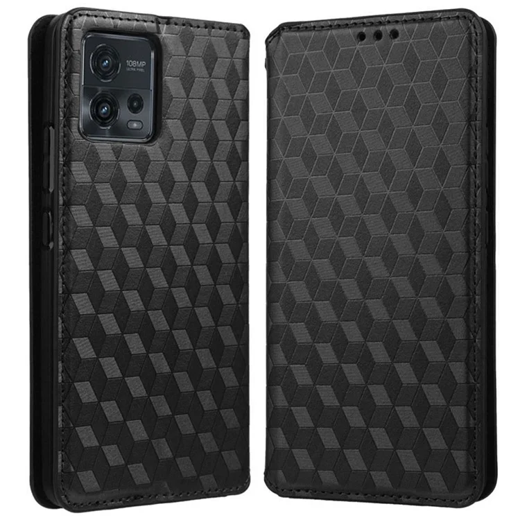 Для Motorola Moto G72 4G Rhombus Patter - Черный