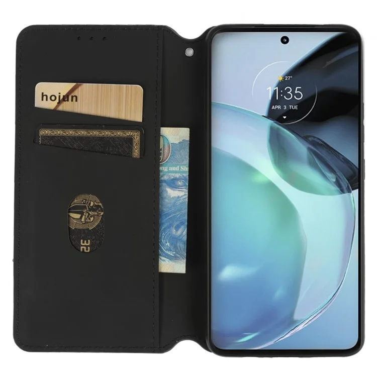 Для Motorola Moto G72 4G Rhombus Patter - Черный