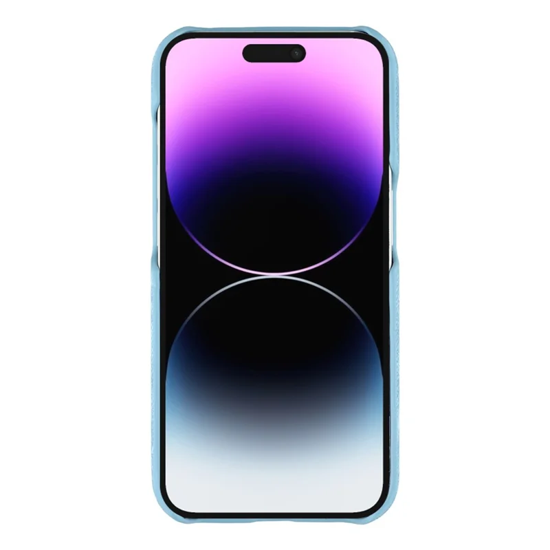 For iPhone 14 Pro Max Magnetic Case Denim Cloth Texture Leather + PC Shockproof Phone Cover - Baby Blue