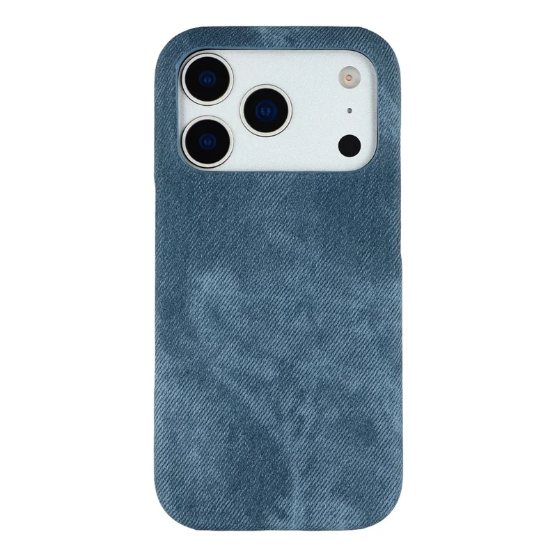 For iPhone 17 Pro Magnetic Case Denim Cloth Texture Leather + PC Shockproof Phone Cover - Dark Blue