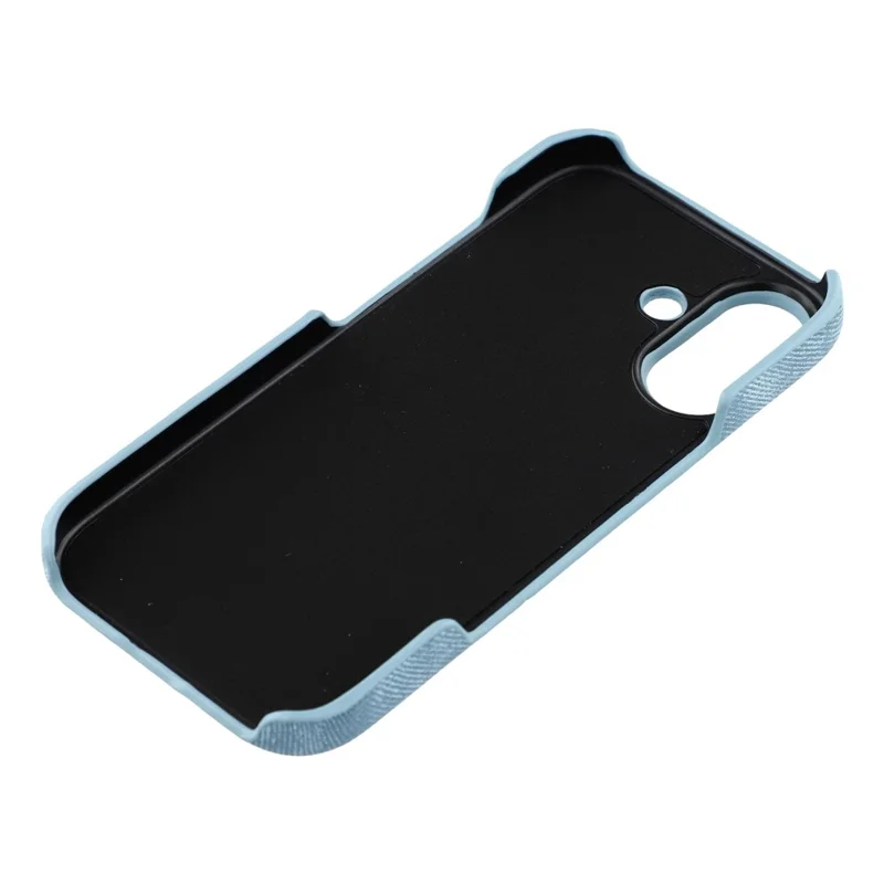 For iPhone 17 Magnetic Case Denim Cloth Texture Leather + PC Shockproof Phone Cover - Baby Blue
