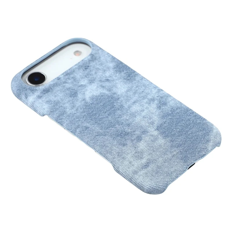 For iPhone Air Magnetic Case Denim Cloth Texture Leather + PC Shockproof Phone Cover - Grey Blue