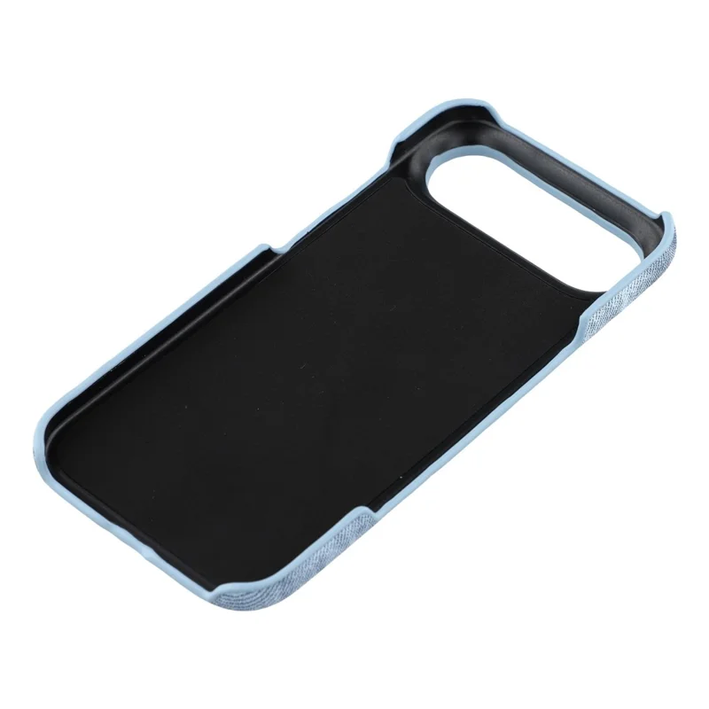 For iPhone Air Magnetic Case Denim Cloth Texture Leather + PC Shockproof Phone Cover - Grey Blue