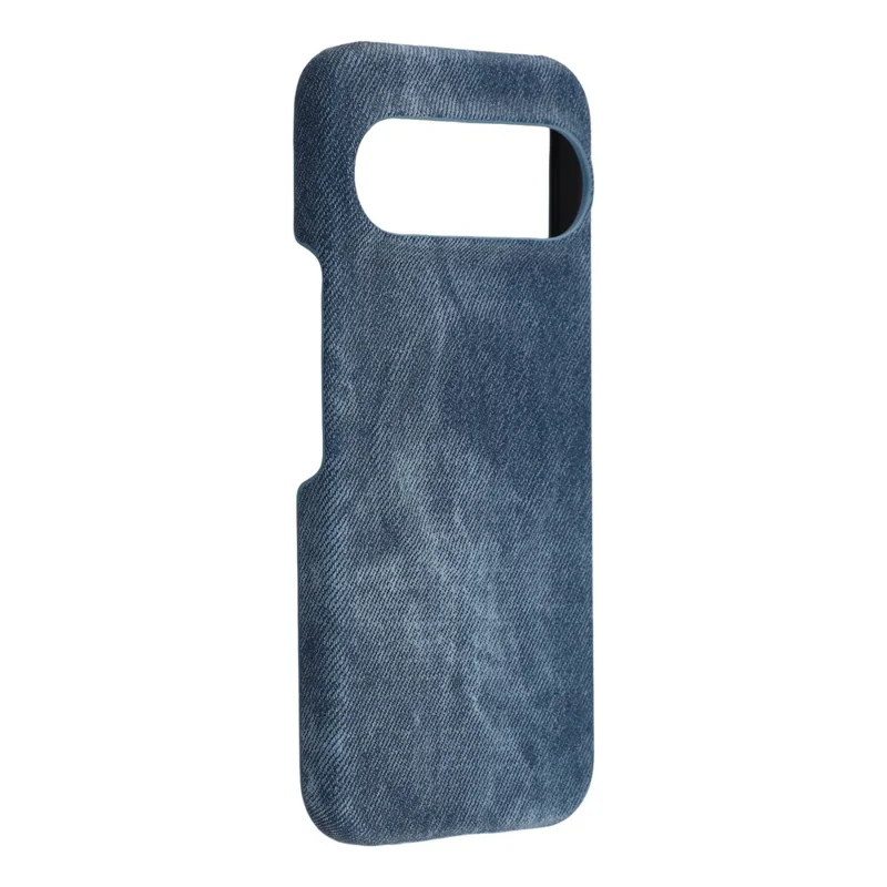 For Google Pixel 10 Pro XL Magnetic Case Denim Cloth Texture Leather + PC Shockproof Phone Cover - Dark Blue