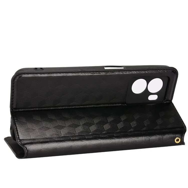 Pour OnePlus Nord N300 5G Rhombus Motement - le Noir