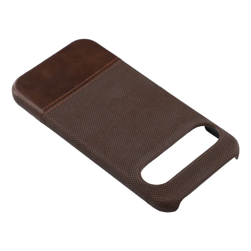 For Google Pixel 10 / 10 Pro Case PU Leather + PC Splicing Anti-Slip Phone Cover - Dark Brown